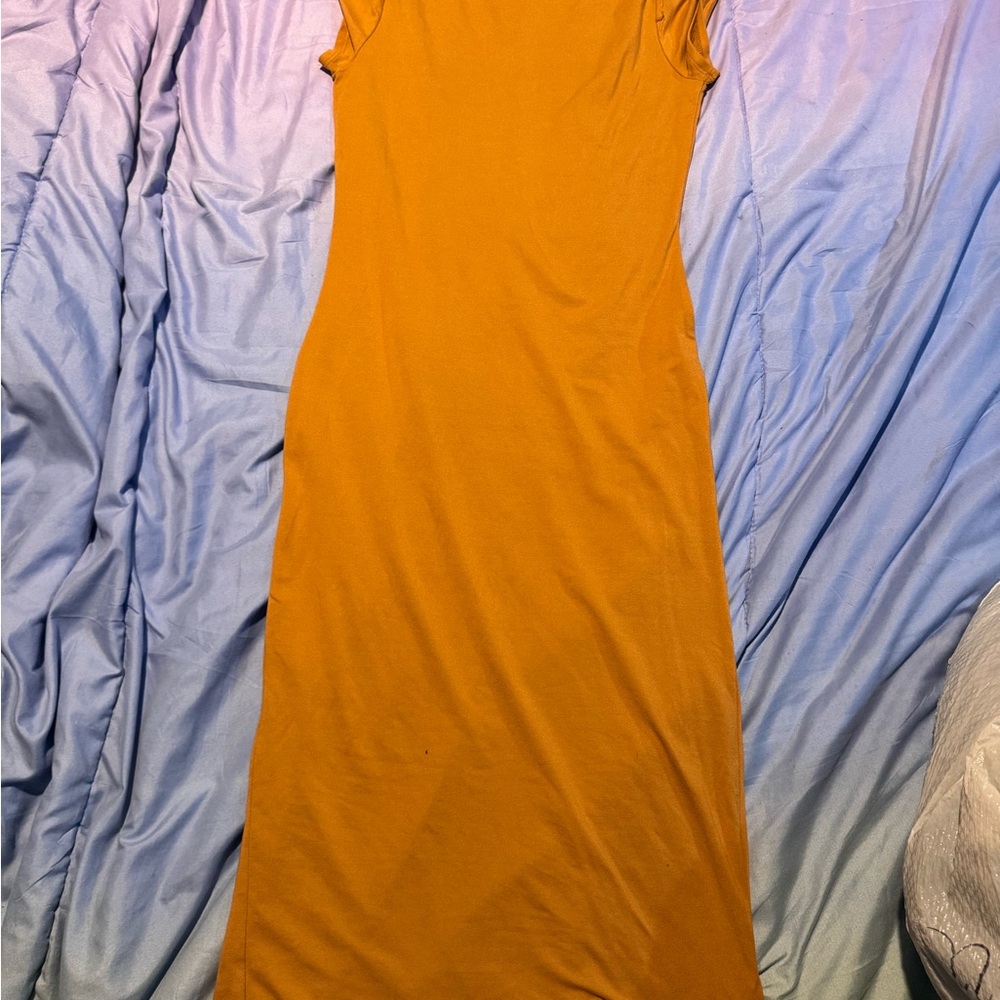 Heart Hips Mustard Maxi Dress